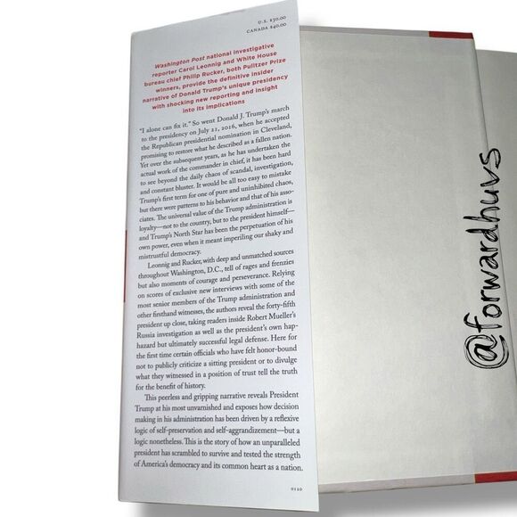 A Very Stable Genius: Donald J. Trump’s Testing of America - Hardcover 2020 - Picture 5 of 9